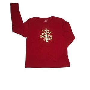 Liz Claiborne Red Long Sleeve Christmas Sweater
